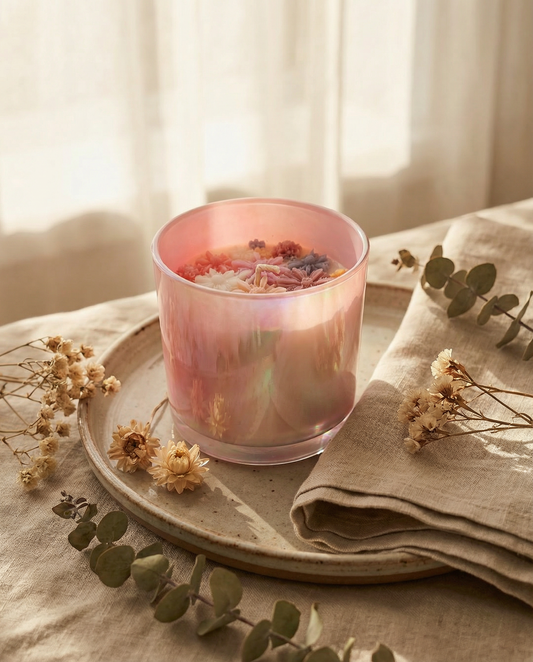 Rankų darbo kvapni sojų vaško žvakė